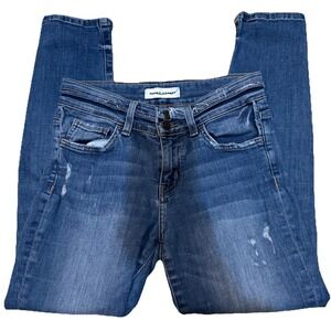 Flying Monkey Women's Distressed Mid Rise Ankle Skinny Jeans Size 26